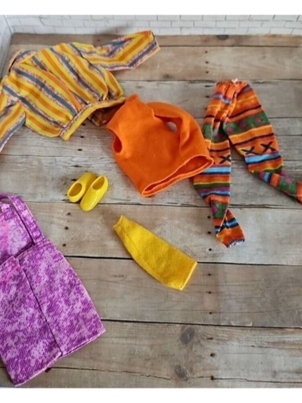 Mattel Barbie Fashion Set Multi Knit Striped Archival 90s Benetton #9473 Rare - Picture 3 of 3